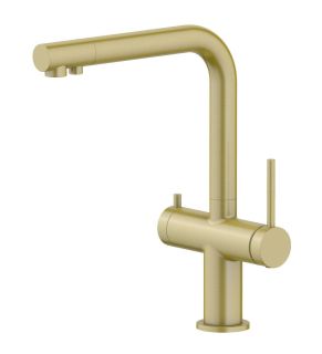 Смеситель для кухни Aquatek Европа AQ1385BG с подключением к фильтру питьевой воды шлифованное золото